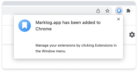 Extension installed on browser